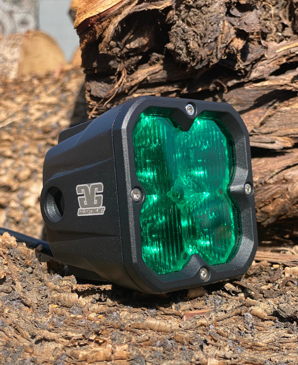 Green / White Dual Color Off Road LED Pod – GGLighting