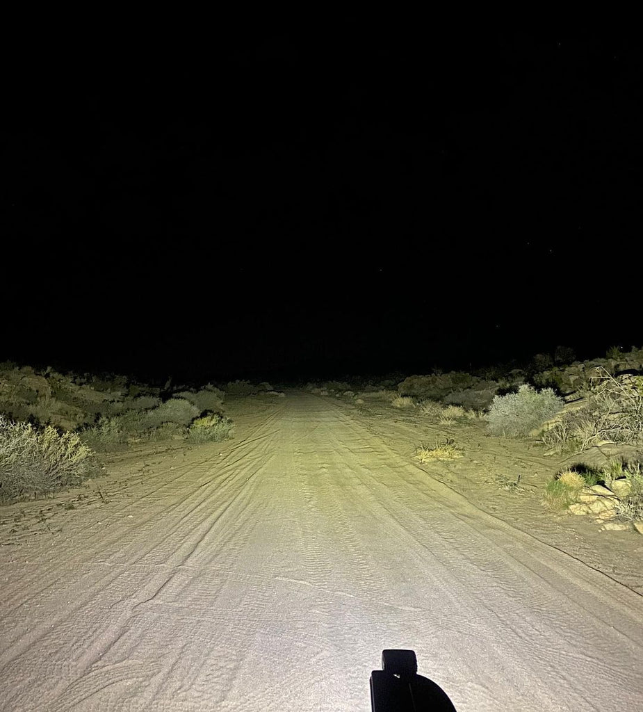 GG Lighting GP10 Spot pod output photo desert night lit up turned on