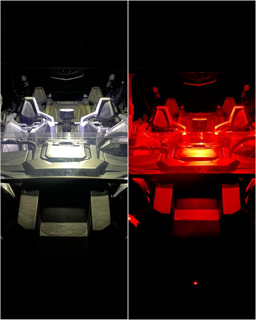 rzr pro r turbo r pro xp red and white dual color dome light gg lighting