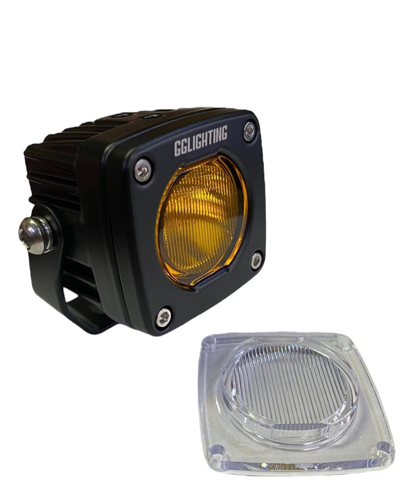 GP5 Single LED Pod Light Amber + Free Clear Lens GGLighting GP5 Single LED Pod Light Amber + Free Clear Lens GGLighting