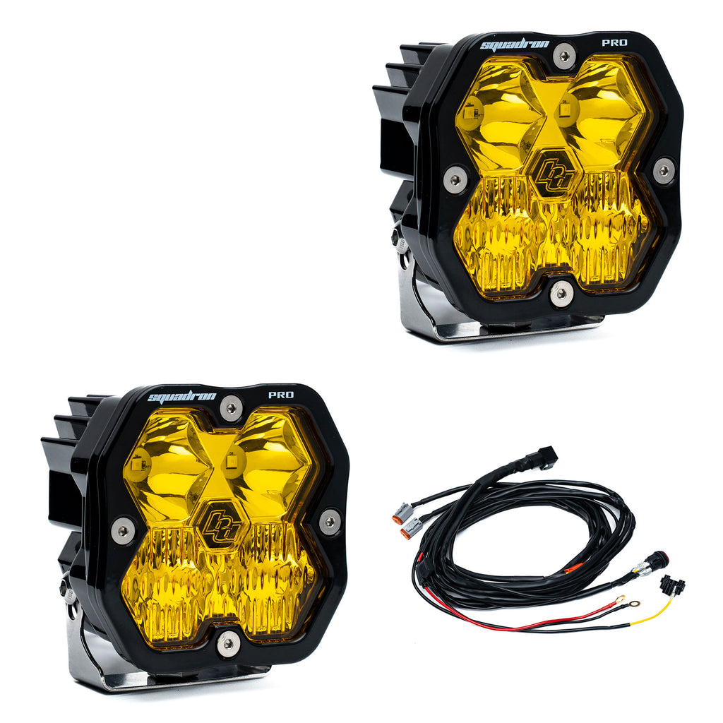 Baja Designs Squadron 2.0 Pro Black LED Auxiliary Light Pod Pair - Uni ...