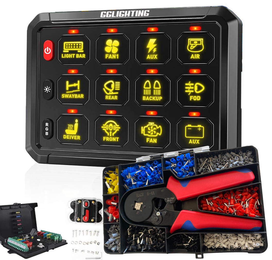 12-Gang Switch Panel With RGB And Remote Control Bluetooth App 12-Gang Switch Panel With RGB And Remote Control Bluetooth App