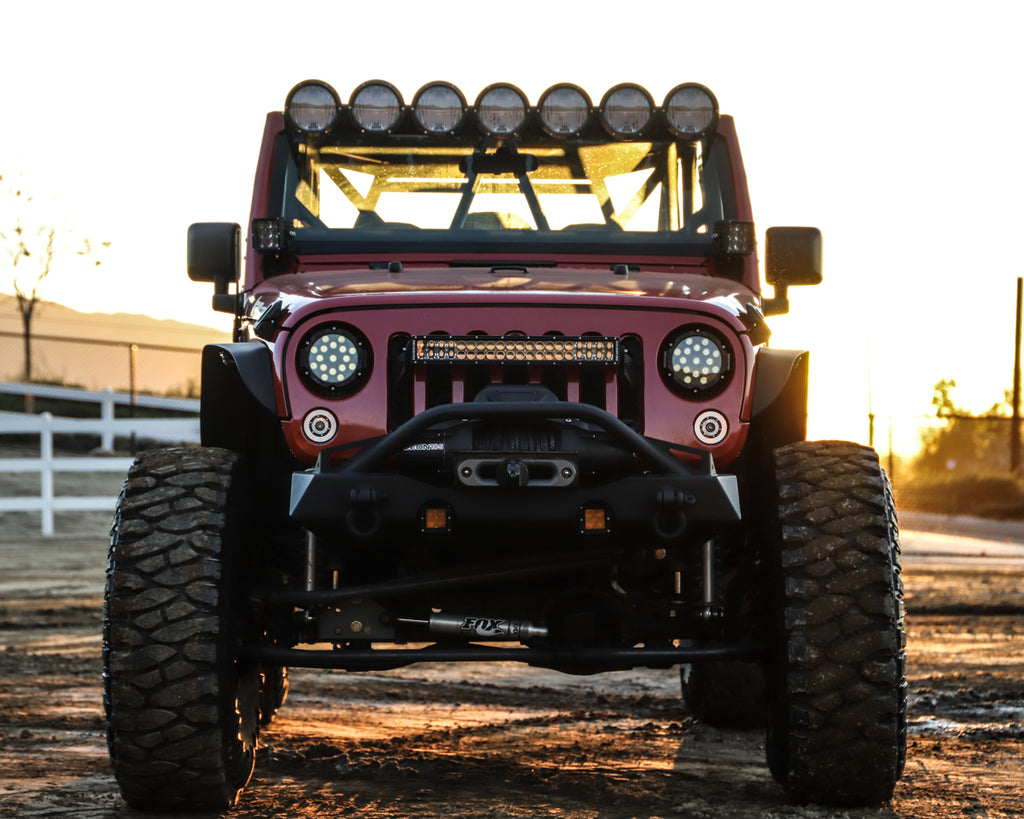 Jeep JK Pillar Pod Brackets American Made Wrangler sunset farm