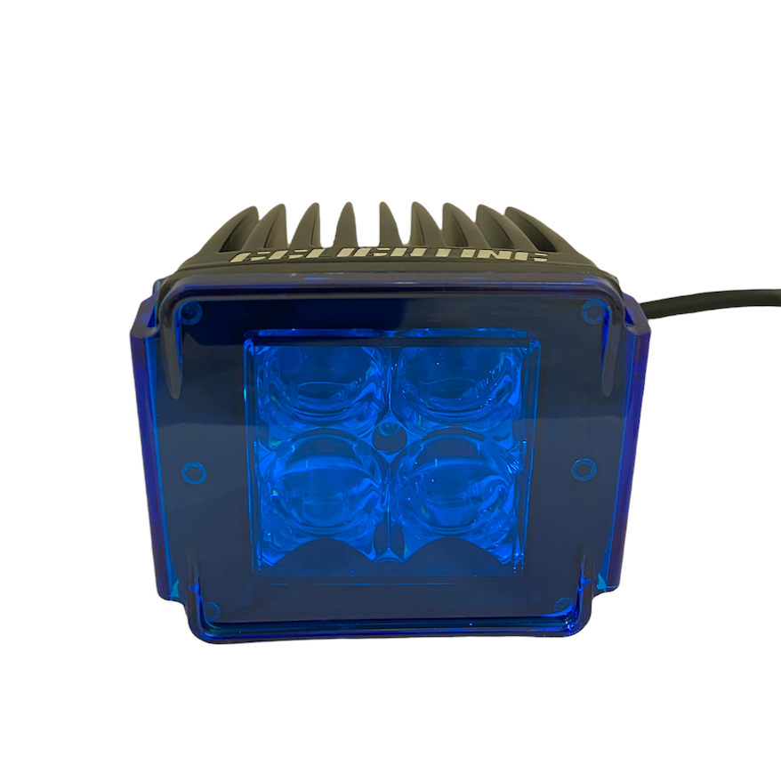 LED Pod Lens Colored Cover 3x3 offroad lighting Blue