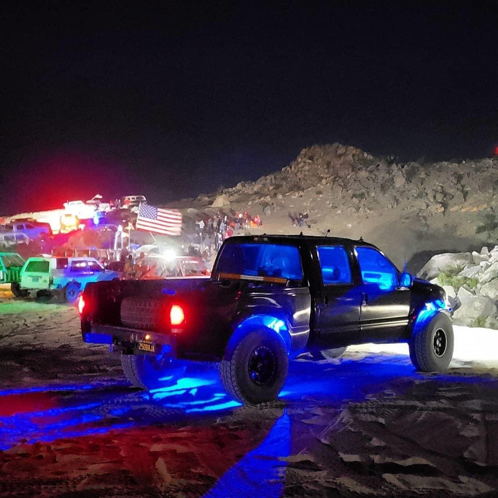 truck rock lights blue green yellow red amber white LED ford chevy dodge ram toyota 