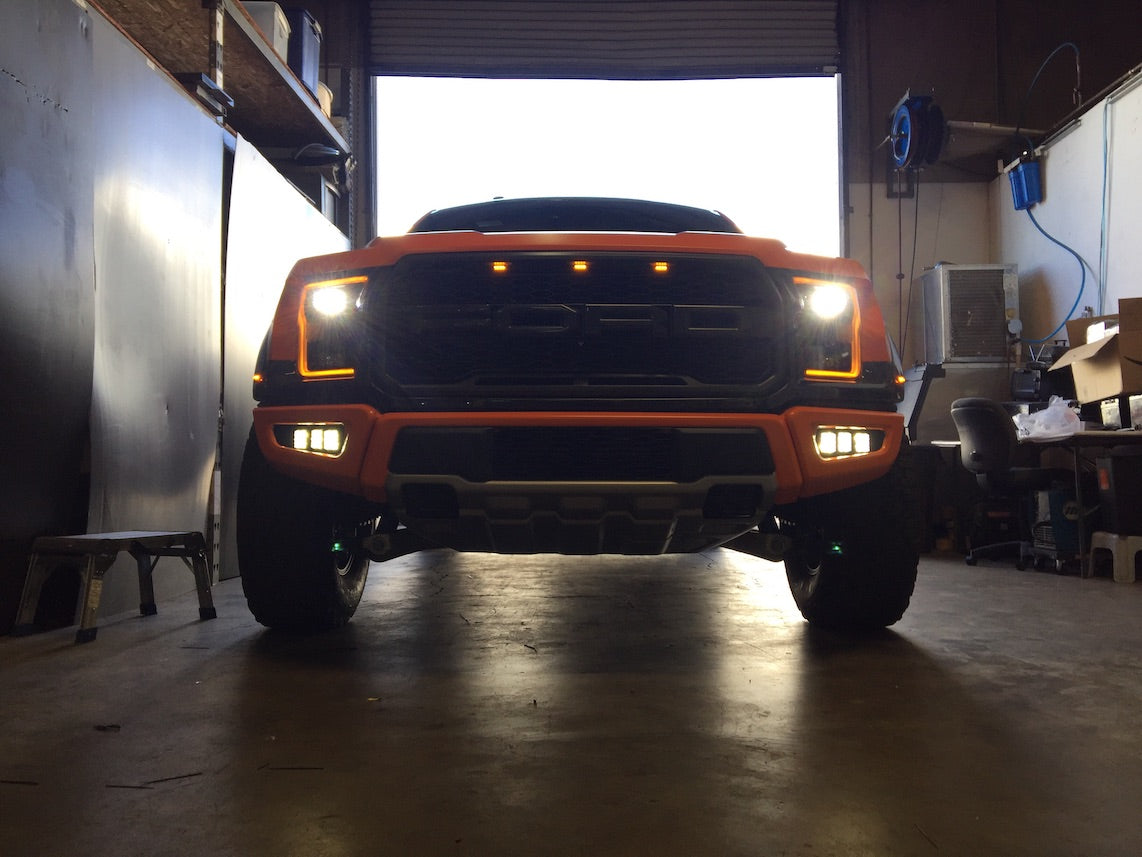 2017-2020 Ford Raptor Triple Pod Fog Light Mount GGLighting 2017-2020 Ford Raptor Triple Pod Fog Light Mount GGLighting