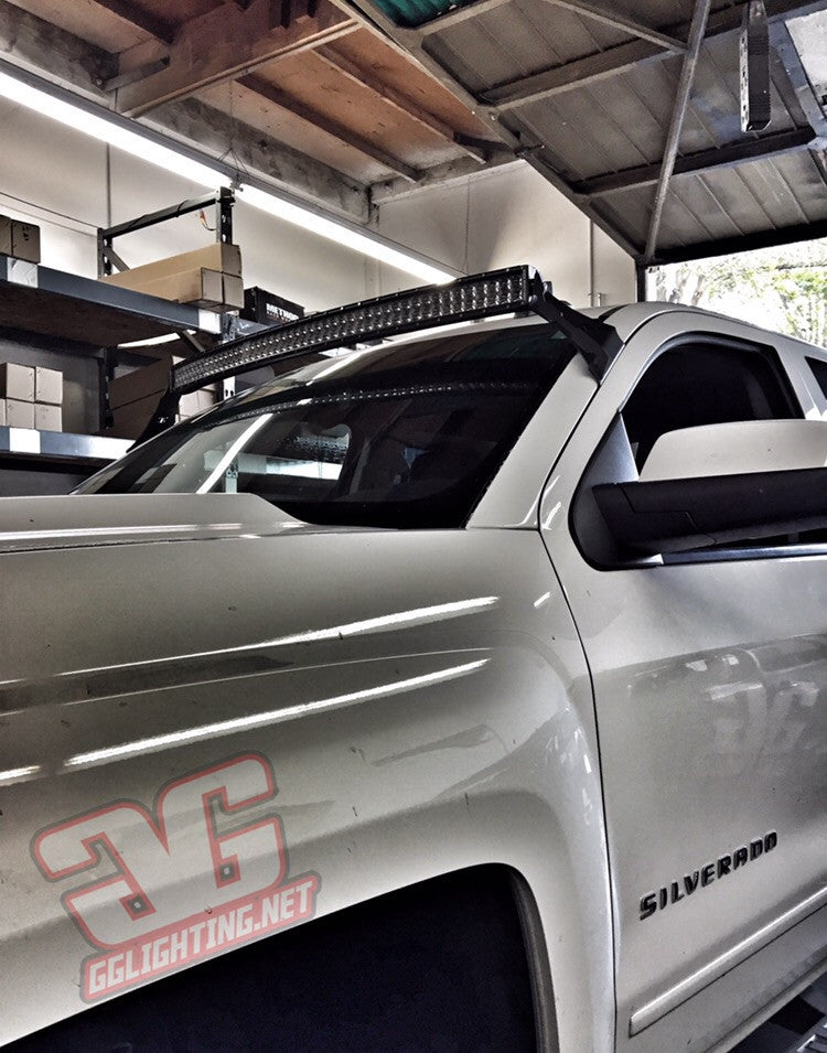 2014 - 2019 Chevy Silverado / GMC Sierra 50" Curved LED Bar Roof Mounts